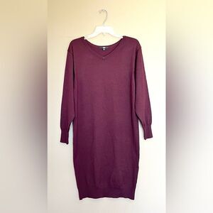 Uniqlo Burgundy Sweater Dress